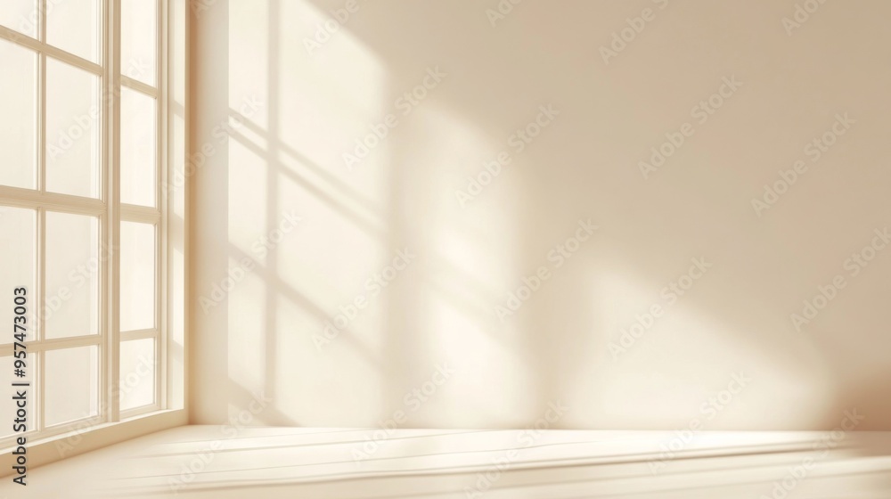 Fototapeta premium Warm Sunlit Room Interior