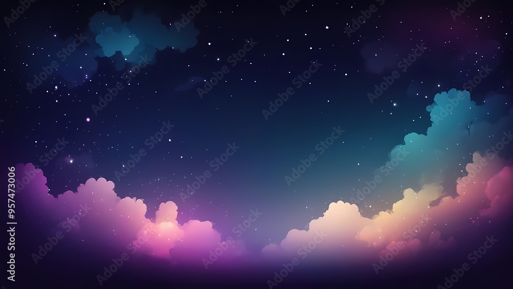 Naklejka premium background with stars