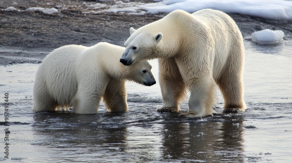 Fototapeta premium Polar Bears in Natural Habitat