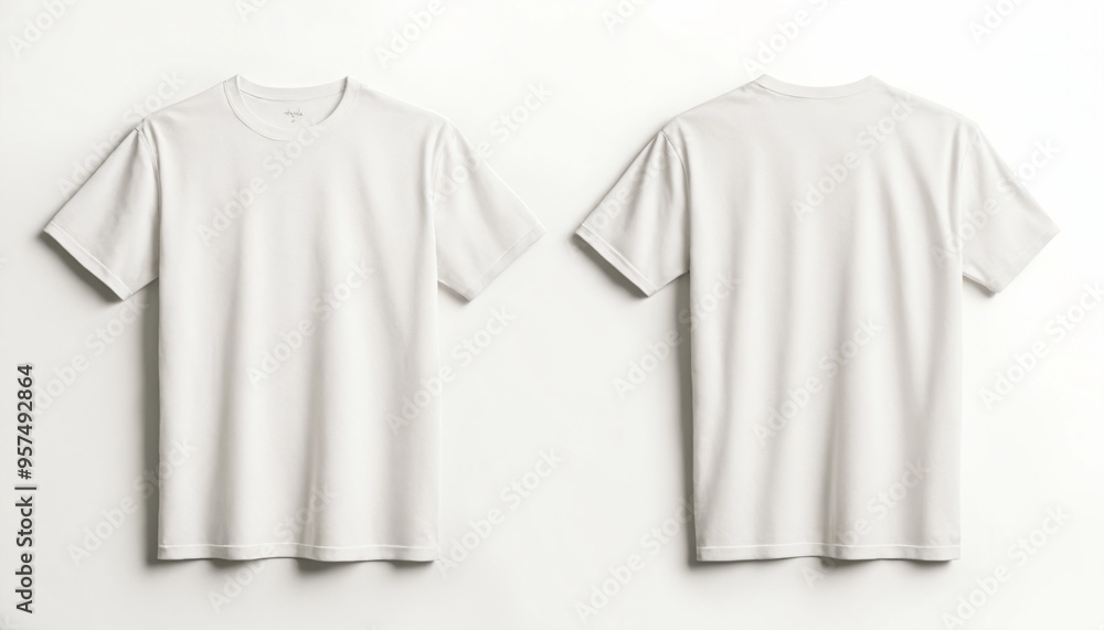 3D Render of a white t-shirt on a white background. 3D Render of a white t-shirt on a white background.