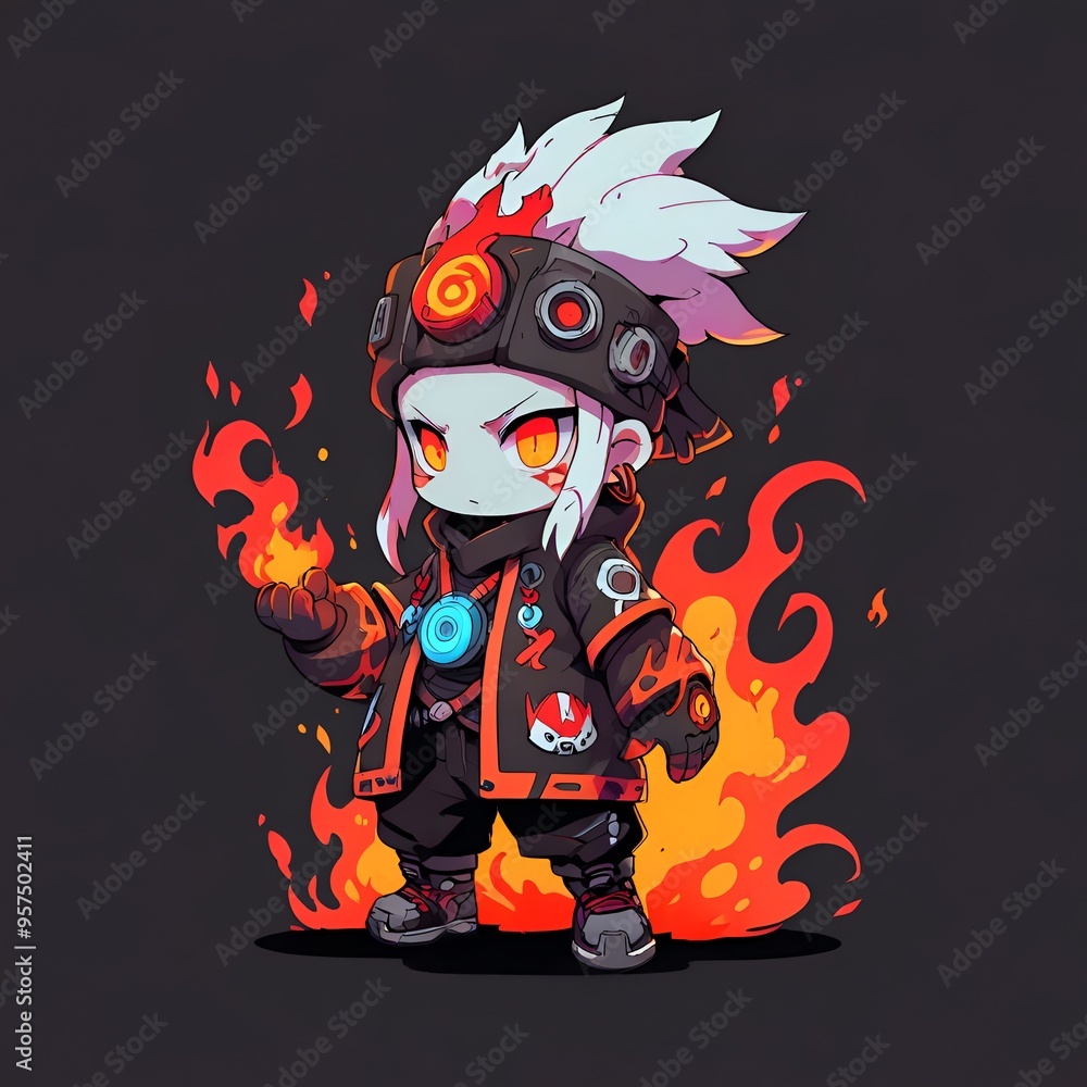 Fiery Anime Character Fiery Anime Character