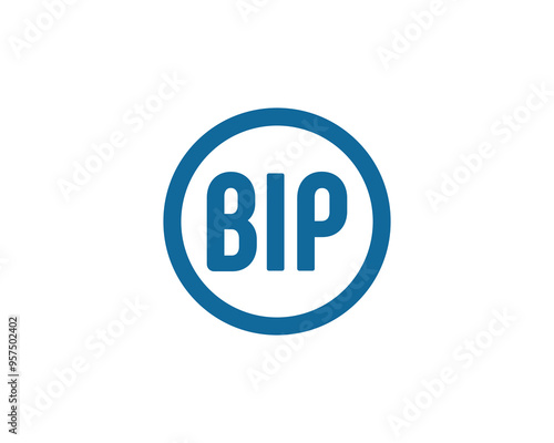 BIP logo design vector template. BIP