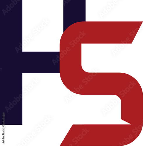 HS Name logo vector illustration.