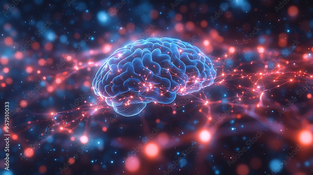 Human brain stimulation or activity with neuron close-up 3D rendering illustration. Neurology, cognition, neuronal network, psychology, neuroscience scientific concepts design Human brain stimulation or activity with neuron close-up 3D rendering illustration. Neurology, cognition, neuronal network, psychology, neuroscience scientific concepts design