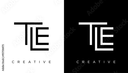 TLE Logo Letter Monogram vector Design template