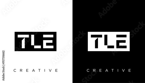 TLE Logo Letter Monogram vector Design template