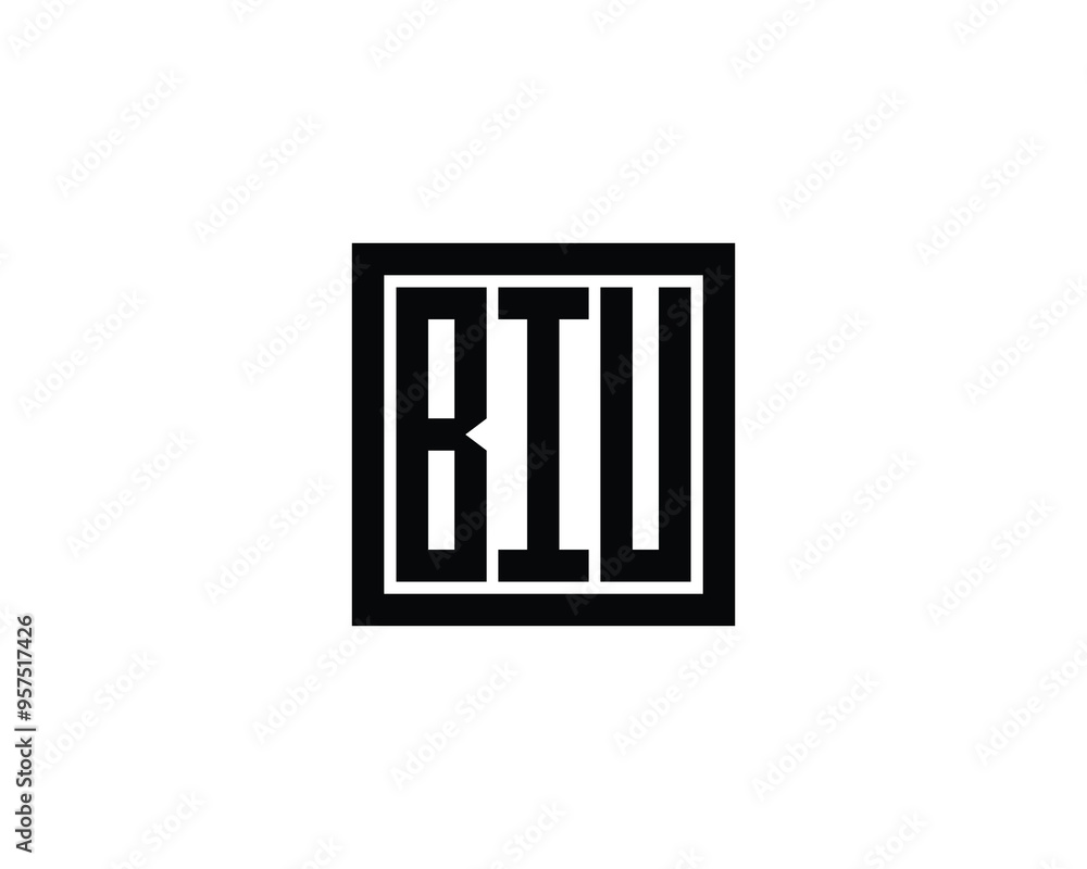 BIU logo design vector template. BIU BIU logo design vector template. BIU