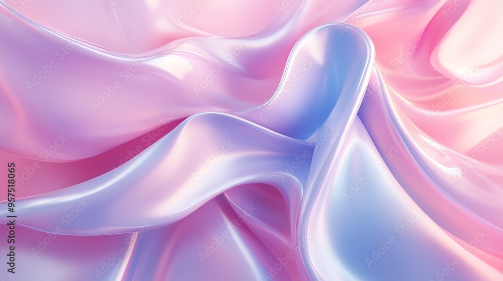 Obraz premium pink and blue gradient waves