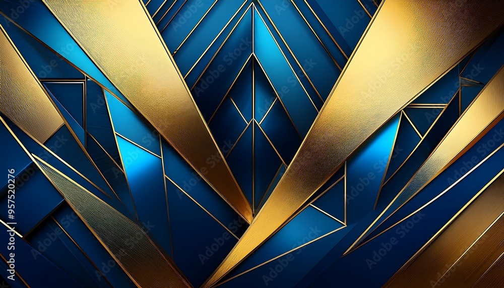 Blue and gold abstract background with two golden triangles at the bottom
Blue and gold abstract background with two golden triangles at the bottom