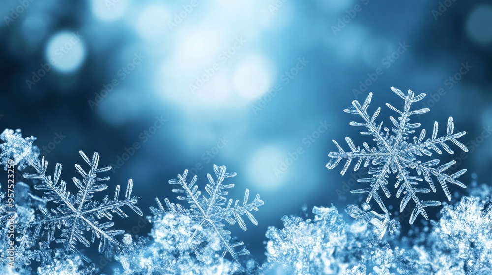 Frosty ice border background Frosty ice border background