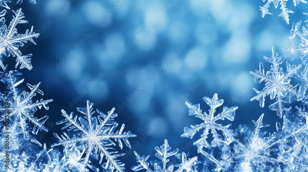 Frosty ice border background Frosty ice border background