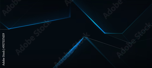 Abstract blue polygon elegant background vector illustration