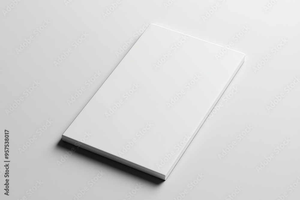 Blank White Book Cover Mockup on White Surface Blank White Book Cover Mockup on White Surface