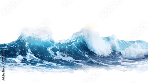 Ocean waves isolated on transaprent background 