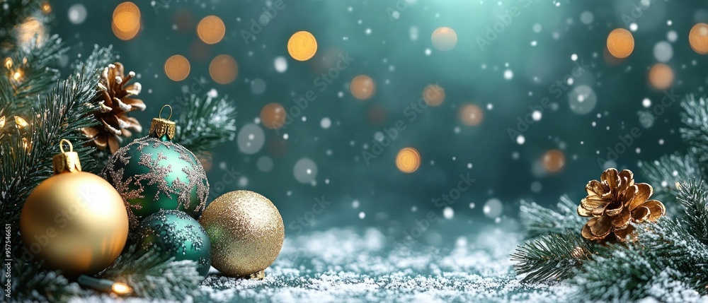 Obraz premium Simple abstract Christmas background, minimalist design.