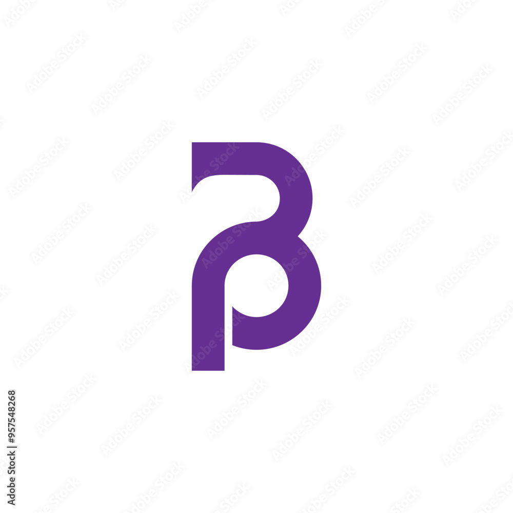 letter bp cut slice simple line geometric logo vector letter bp cut slice simple line geometric logo vector