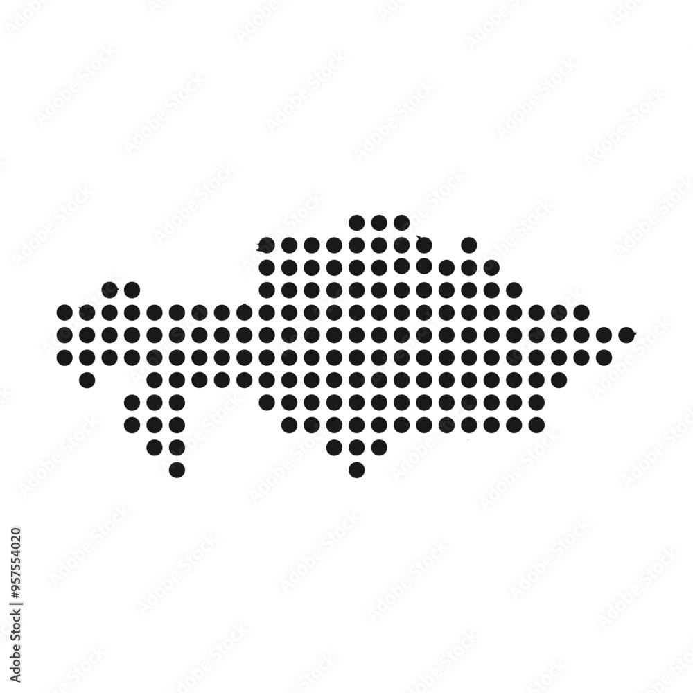 Fototapeta premium Kazakhstan map icon
