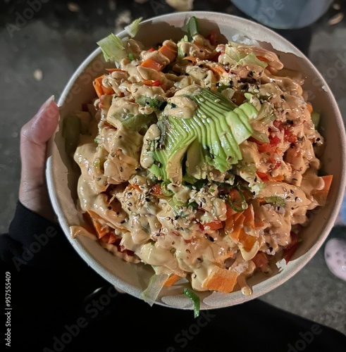 Vegetarian poke bowl 