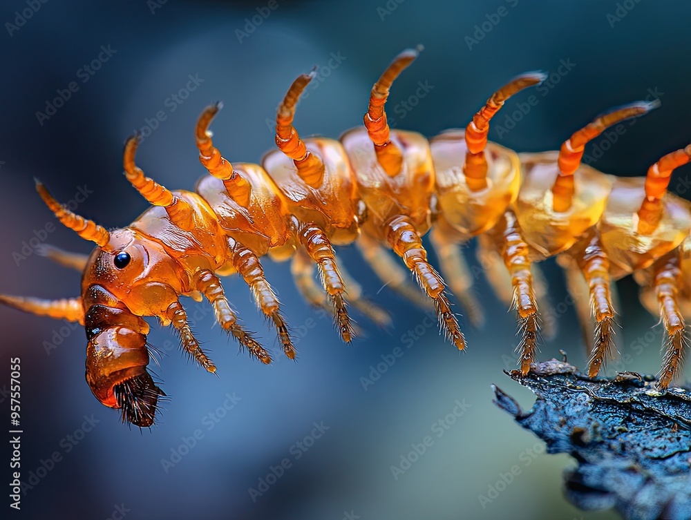 Obraz premium centipede isolated on cute background