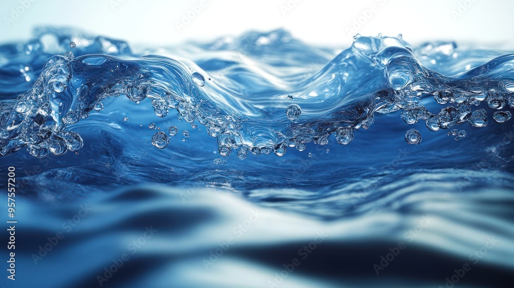 Close-Up of Rippling Water with Bubbles Close-Up of Rippling Water with Bubbles