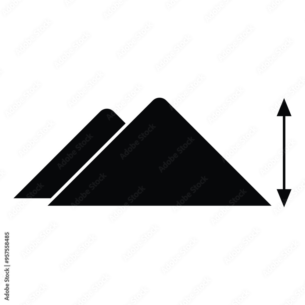 altitude icon, height symbol altitude icon, height symbol