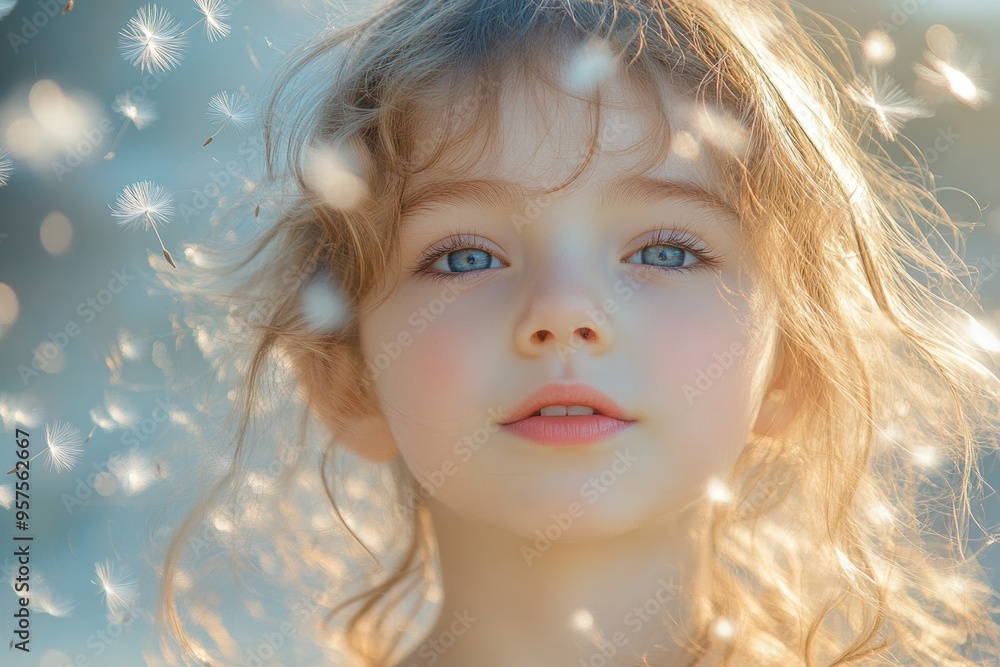 A Little Girl's Dreamy Gaze A Little Girl's Dreamy Gaze
