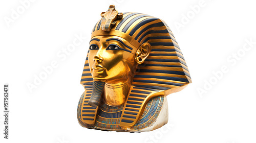 The Golden Gaze of Tutankhamuns Funeral Mask
 photo