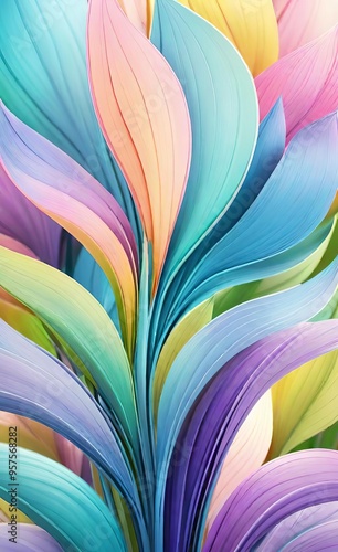 Wallpaper Mural abstract colorful background with flowers Torontodigital.ca