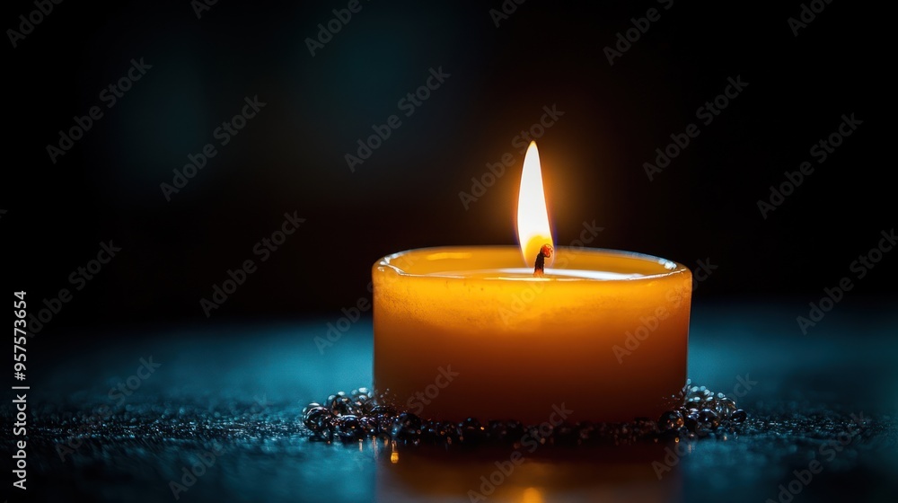 A Single Candle Flame in Darkness A Single Candle Flame in Darkness