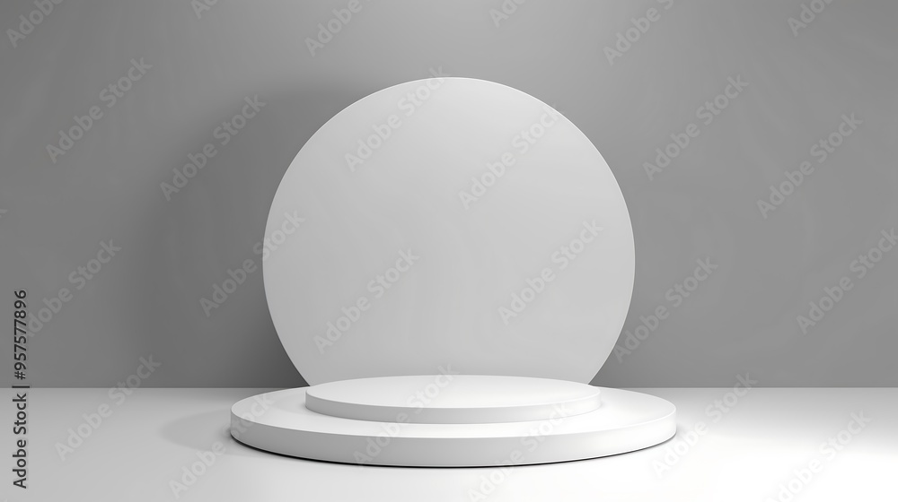 white tone color background with small podium, 화이트, 단상, 포디움 01 white tone color background with small podium, 화이트, 단상, 포디움 01