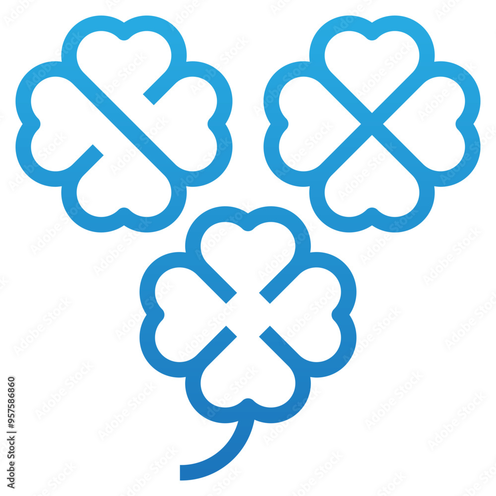 Clover Icon Illustration Clover Icon Illustration