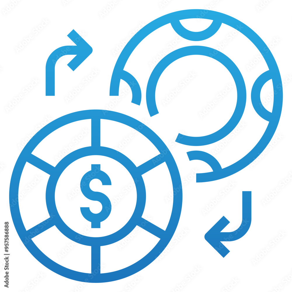 Exchange Icon Illustration Exchange Icon Illustration