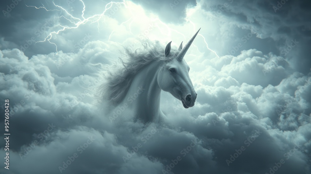 Majesty Unveiled: Unicorn Power through the Storm Keyhole, Generative Ai Majesty Unveiled: Unicorn Power through the Storm Keyhole, Generative Ai