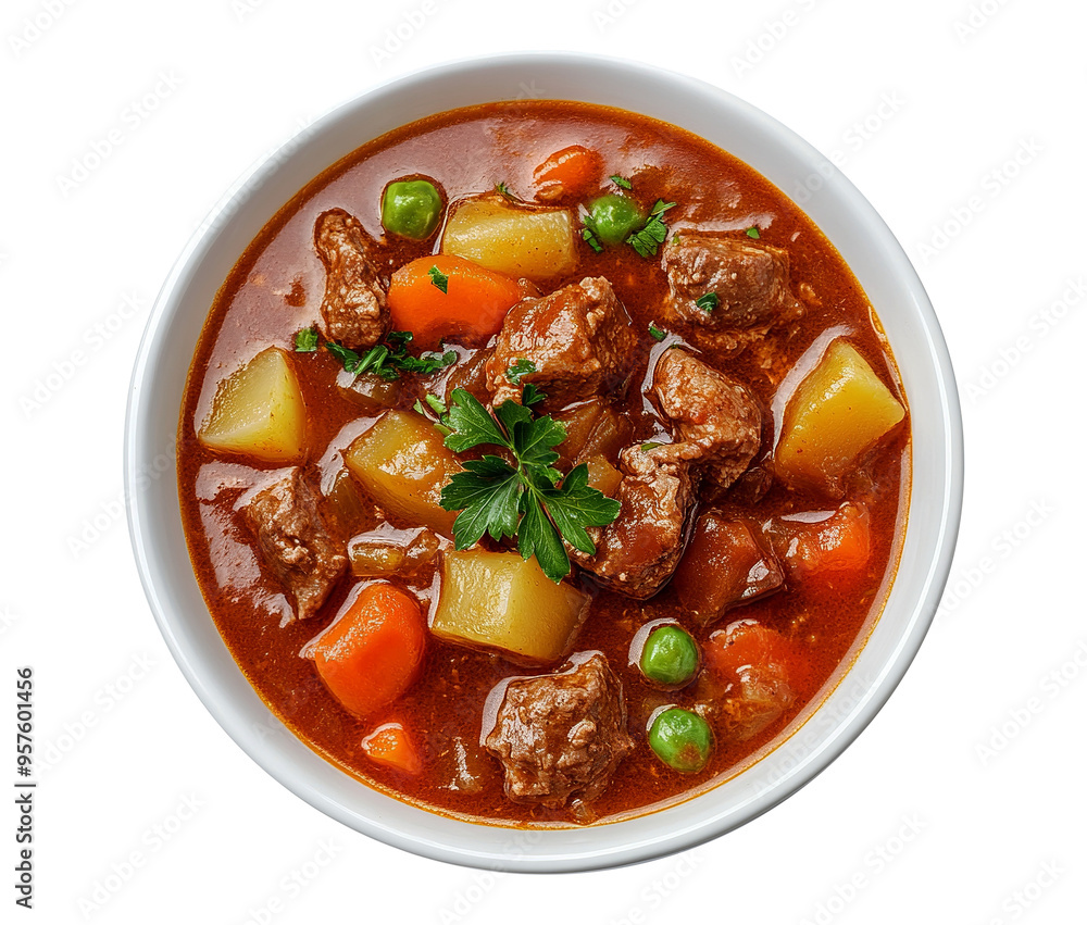 Meat and Vegetable Stew isolated on transparent background Meat and Vegetable Stew isolated on transparent background
