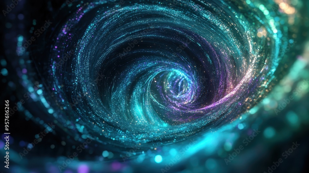 Abstract Blue and Purple Vortex of Glittering Light - Futuristic Background. Abstract Blue and Purple Vortex of Glittering Light - Futuristic Background.