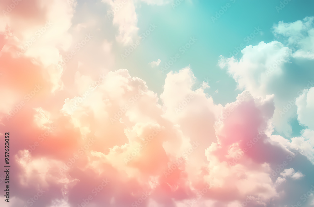 Ethereal Abstract Background of Pastel Clouds and Sunlight Effects Ethereal Abstract Background of Pastel Clouds and Sunlight Effects