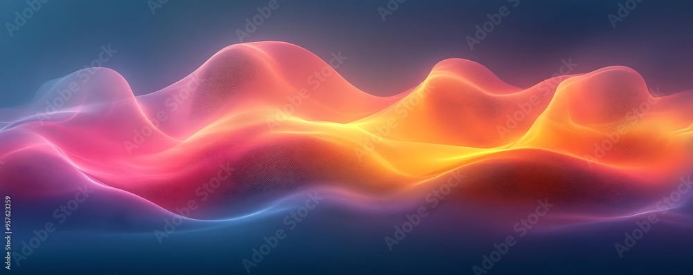 Abstract Background with Wavy Lines and Red, Yellow, and Blue Colors Abstract Background with Wavy Lines and Red, Yellow, and Blue Colors