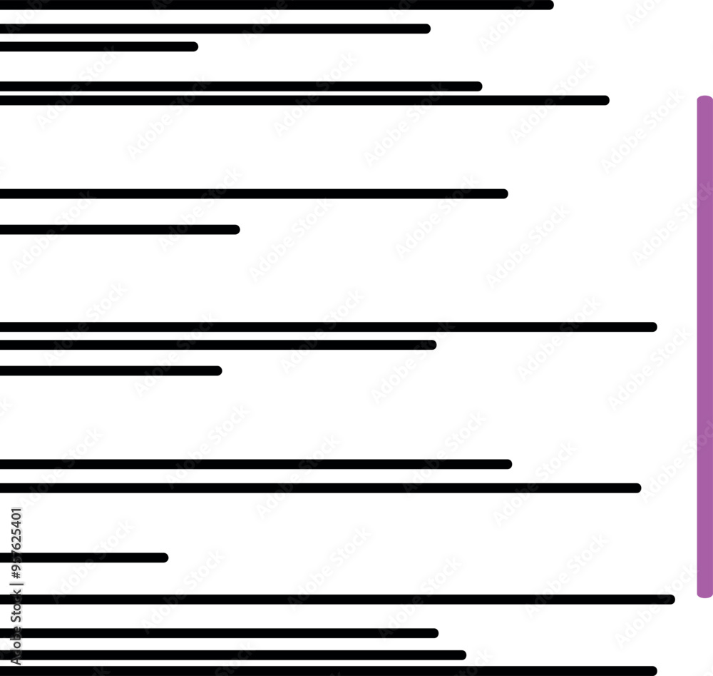 On one side there are thin stripes. On the other side there is a vertical line. On one side there are thin stripes. On the other side there is a vertical line.