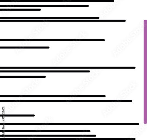 On one side there are thin stripes. On the other side there is a vertical line.