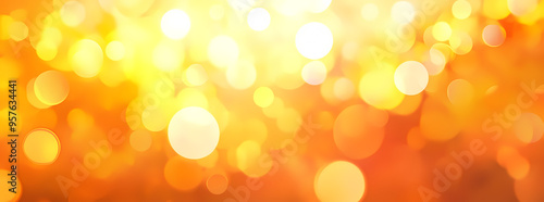 Abstract Orange and Yellow Bokeh Background for Spring or Summer