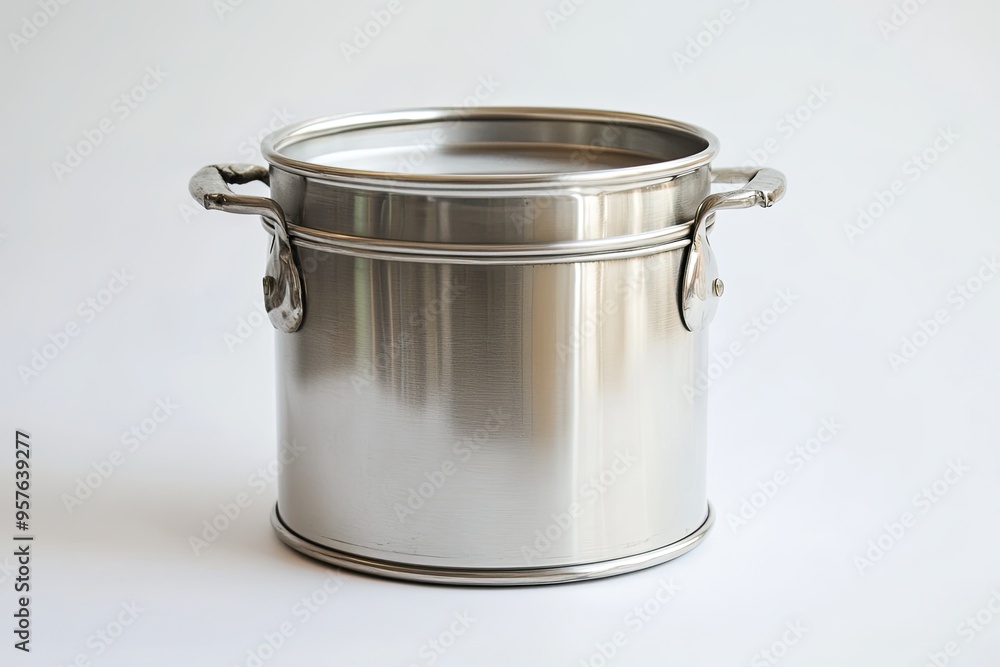 Stainless masala dabba on a white background Stainless masala dabba on a white background