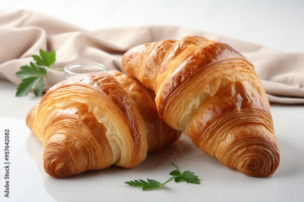 croissant on a plate croissant on a plate
