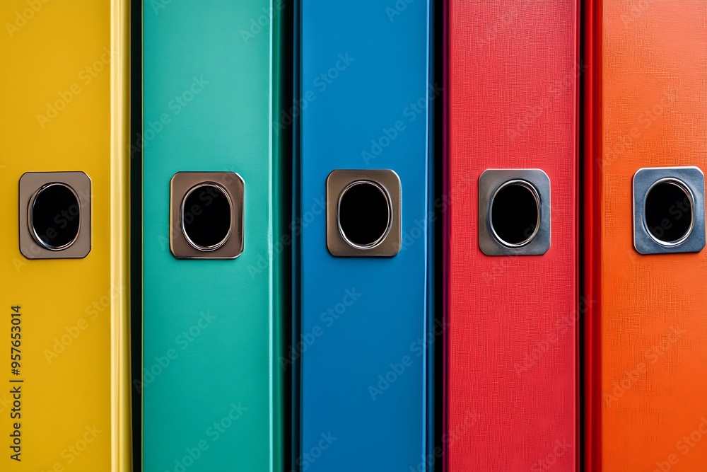 Colorful File Folders with Metal Rings Colorful File Folders with Metal Rings
