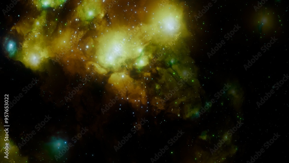 Vibrant Galaxy Nebula and Stars in Outer Space Scene Vibrant Galaxy Nebula and Stars in Outer Space Scene