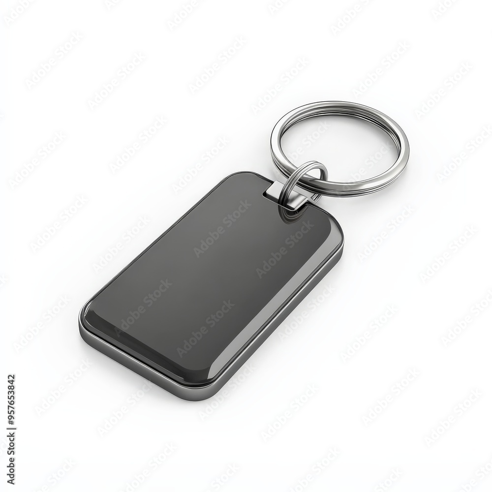 Black Key Chain Mockup. Black Key Chain Mockup.