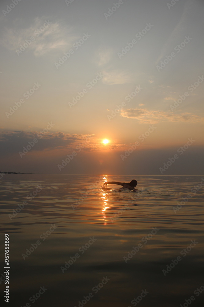 A little sunset swim A little sunset swim