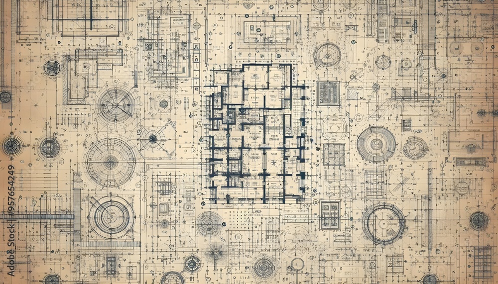 Obraz premium blue print