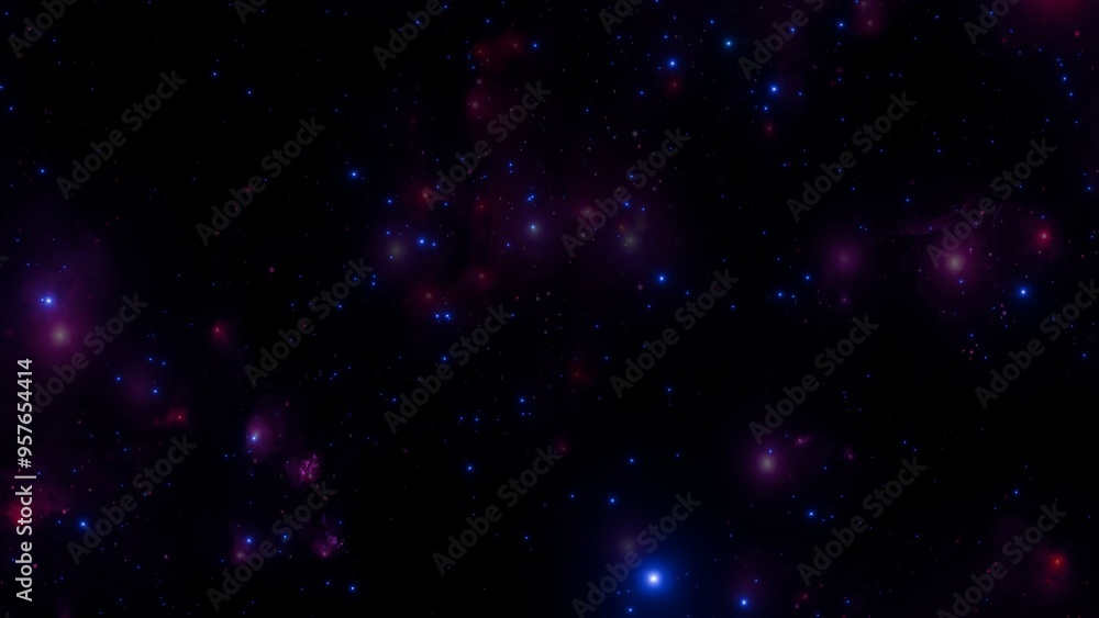 Colorful Interstellar Nebula with Stars in Deep Space Colorful Interstellar Nebula with Stars in Deep Space