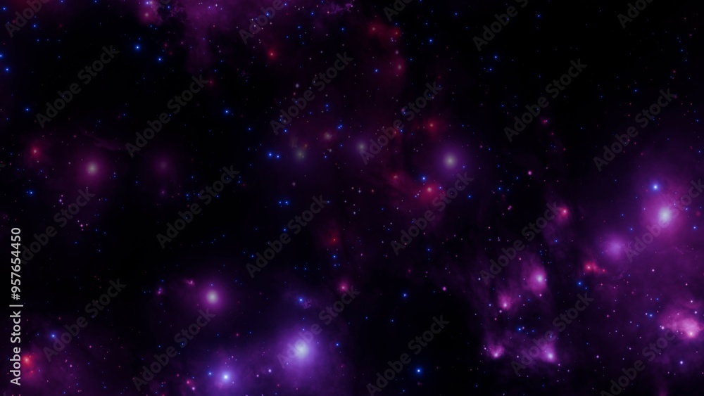 Fototapeta premium Bright Cosmic Nebula and Stars – Abstract Space Art