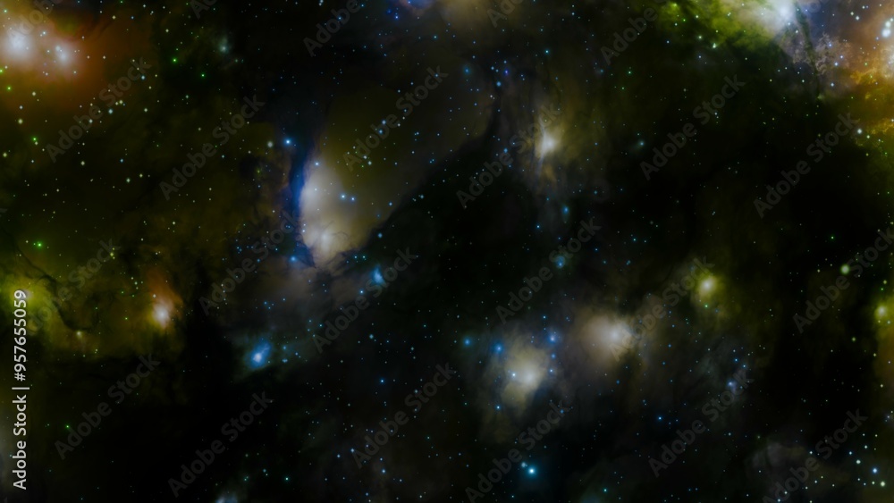 Fototapeta premium Colorful Nebula Galaxy and Stars – Dreamy Space Scene